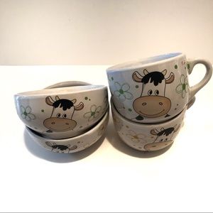 Set of 2 Happy Cow Bowl and Mug | 16oz